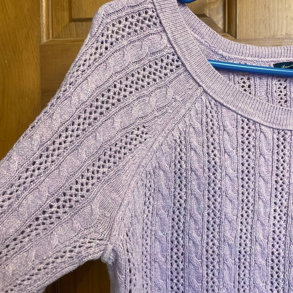 American Eagle Lilac Knitted Sweater - Picture 3 of 4